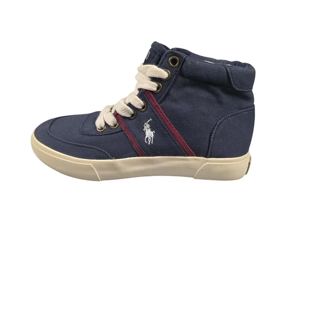 Polo Ralph‎ Lauren Shoes Kids Size 13 Blue Taybor Canvas High Top Sneaker